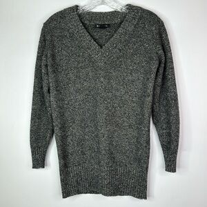 Athleta Vital Vneck Grey Wool Cashmere Sweater XXS